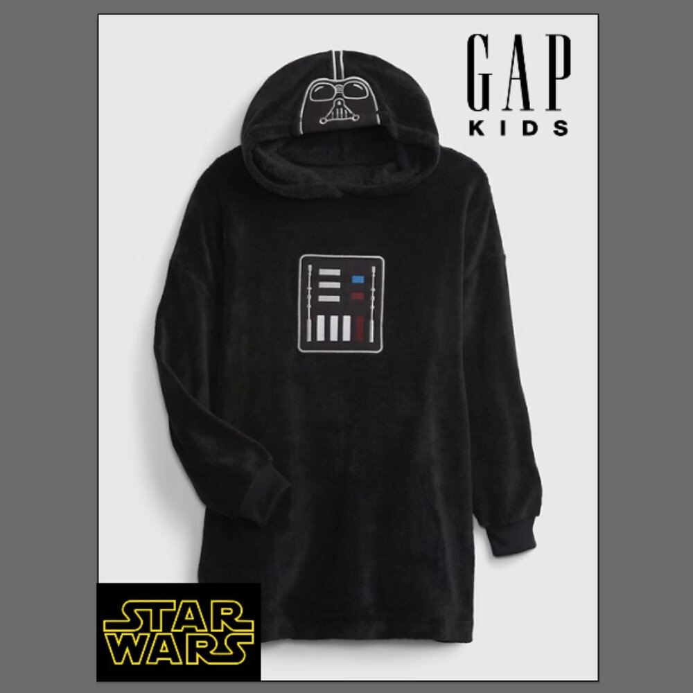 Star Wars Black Hooded Nightgown size 8